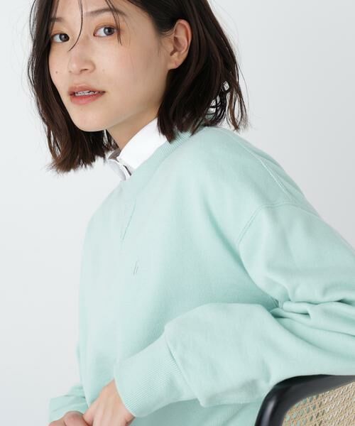 human woman / ヒューマンウーマン カットソー | ◆ロゴ刺繍カラースウェット | 詳細17