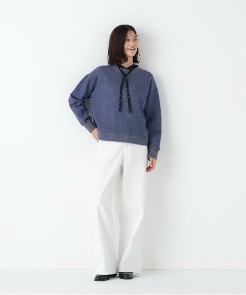 human woman / ヒューマンウーマン カットソー | ◆ロゴ刺繍カラースウェット | 詳細20