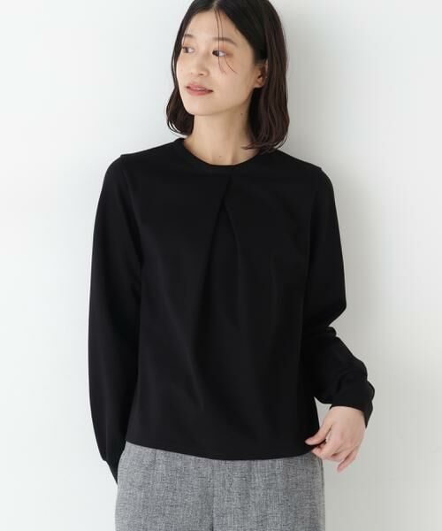 human woman / ヒューマンウーマン カットソー | ◆シャツカラードッキングプルオーバー | 詳細18