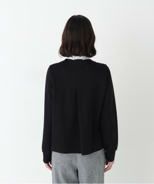 human woman / ヒューマンウーマン カットソー | ◆シャツカラードッキングプルオーバー | 詳細12