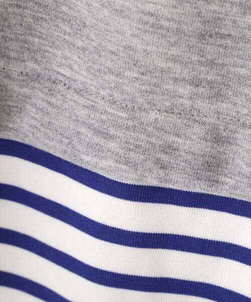 human woman / ヒューマンウーマン カットソー | ◆ボーダー重ね着風ＰＯ | 詳細10