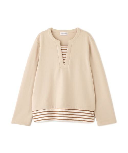 human woman / ヒューマンウーマン カットソー | ◆ボーダー重ね着風ＰＯ | 詳細11