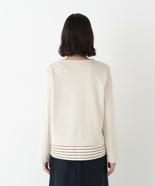 human woman / ヒューマンウーマン カットソー | ◆ボーダー重ね着風ＰＯ | 詳細14