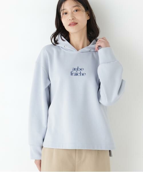 human woman / ヒューマンウーマン カットソー | ◆ロゴフーディーダンボールプルオーバー | 詳細2