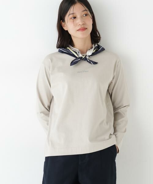 human woman / ヒューマンウーマン カットソー | ◆ロゴ長袖Ｔシャツ | 詳細2