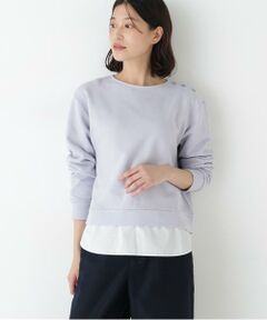 human woman / ヒューマンウーマン カットソー | ◆シャツテールドッキングプルオーバー