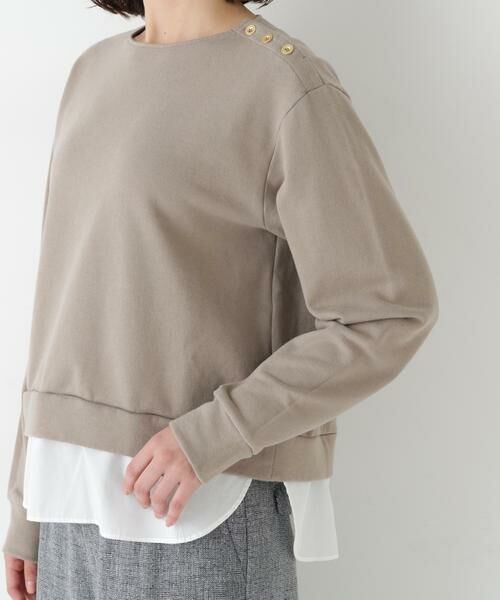 human woman / ヒューマンウーマン カットソー | ◆シャツテールドッキングプルオーバー | 詳細8