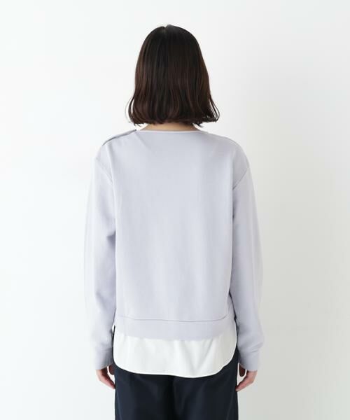 human woman / ヒューマンウーマン カットソー | ◆シャツテールドッキングプルオーバー | 詳細15