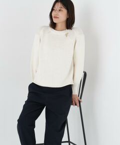 human woman / ヒューマンウーマン ニット・セーター | ◆コットンミックスローゲージニットプルオーバー