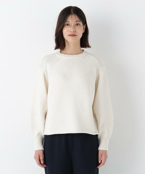 human woman / ヒューマンウーマン ニット・セーター | ◆コットンミックスローゲージニットプルオーバー | 詳細4