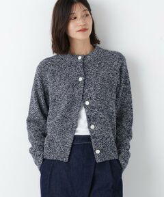 human woman / ヒューマンウーマン ニット・セーター | ◆ＭＩＸヤーンクルーネックカーディガン