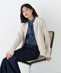 human woman / ヒューマンウーマン ニット・セーター | ◆ＭＩＸヤーンクルーネックカーディガン