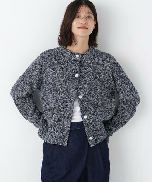 human woman / ヒューマンウーマン ニット・セーター | ◆ＭＩＸヤーンクルーネックカーディガン | 詳細2