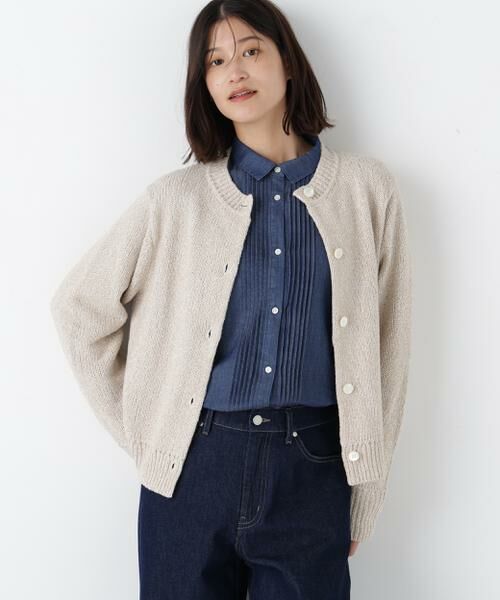 human woman / ヒューマンウーマン ニット・セーター | ◆ＭＩＸヤーンクルーネックカーディガン | 詳細13