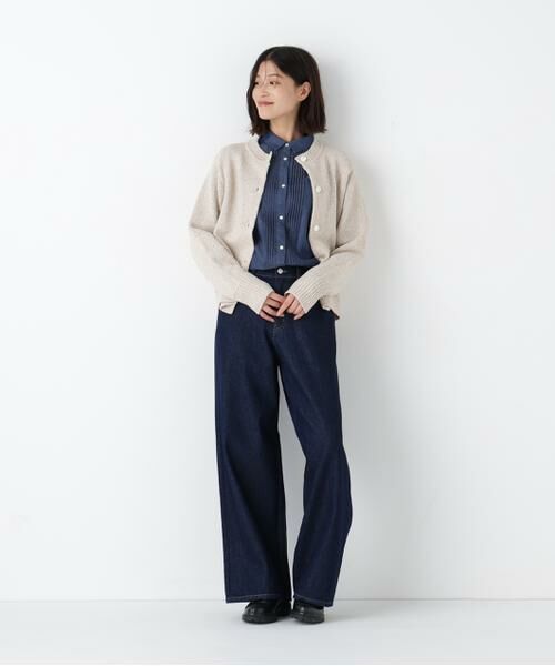 human woman / ヒューマンウーマン ニット・セーター | ◆ＭＩＸヤーンクルーネックカーディガン | 詳細14