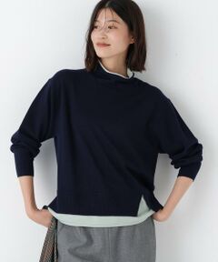 human woman / ヒューマンウーマン ニット・セーター | ◆ウールＭＩＸハイゲージバイカラータートルＰ／Ｏ