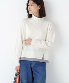 human woman / ヒューマンウーマン ニット・セーター | ◆ウールＭＩＸハイゲージバイカラータートルＰ／Ｏ