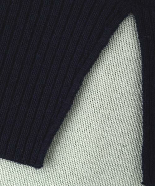 human woman / ヒューマンウーマン ニット・セーター | ◆ウールＭＩＸハイゲージバイカラータートルＰ／Ｏ | 詳細9
