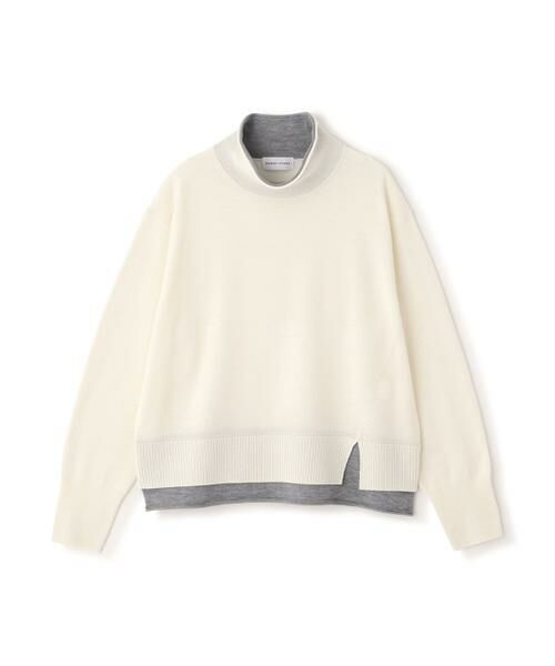 human woman / ヒューマンウーマン ニット・セーター | ◆ウールＭＩＸハイゲージバイカラータートルＰ／Ｏ | 詳細10