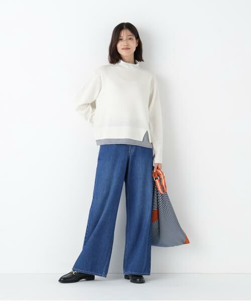 human woman / ヒューマンウーマン ニット・セーター | ◆ウールＭＩＸハイゲージバイカラータートルＰ／Ｏ | 詳細11