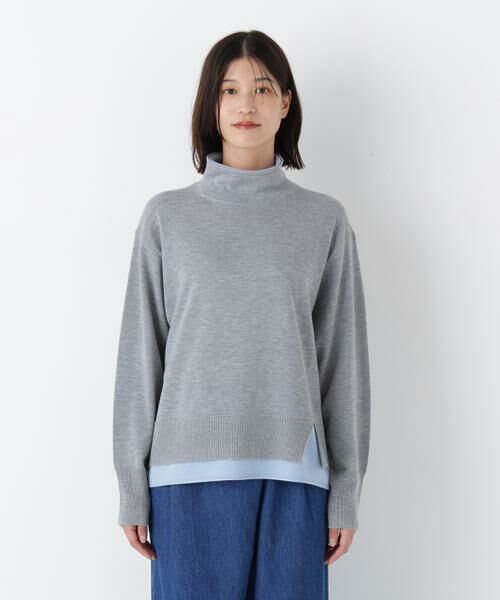 human woman / ヒューマンウーマン ニット・セーター | ◆ウールＭＩＸハイゲージバイカラータートルＰ／Ｏ | 詳細18