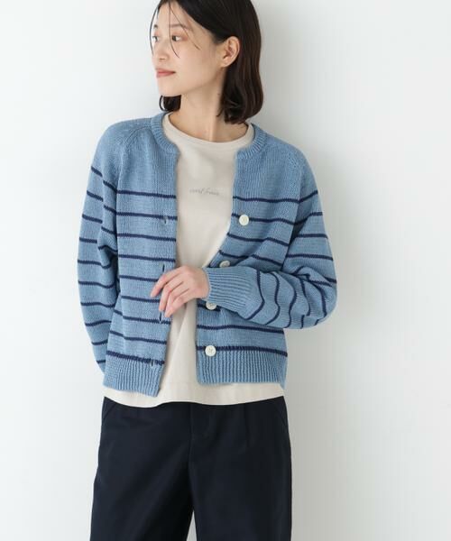 human woman / ヒューマンウーマン ニット・セーター | ◆ギマコットンキーネックカーディガン | 詳細2