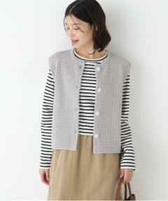 human woman / ヒューマンウーマン ニット・セーター | ◆ギマコットン地柄ベスト