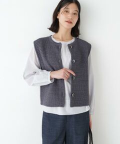 human woman / ヒューマンウーマン ニット・セーター | ◆ギマコットン地柄ベスト