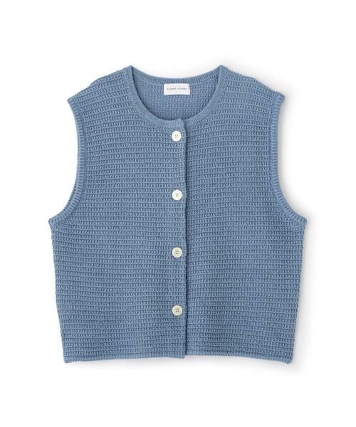 human woman / ヒューマンウーマン ニット・セーター | ◆ギマコットン地柄ベスト | 詳細1