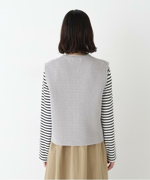 human woman / ヒューマンウーマン ニット・セーター | ◆ギマコットン地柄ベスト | 詳細11