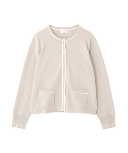 human woman / ヒューマンウーマン ニット・セーター | ◆オーガニックコットン混プレーティングライン入カーディガン | 詳細1