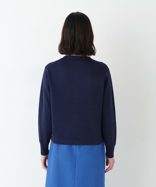 human woman / ヒューマンウーマン ニット・セーター | ◆オーガニックコットン混プレーティングライン入カーディガン | 詳細11