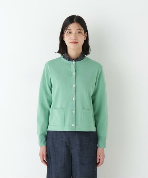 human woman / ヒューマンウーマン ニット・セーター | ◆オーガニックコットン混プレーティングライン入カーディガン | 詳細18