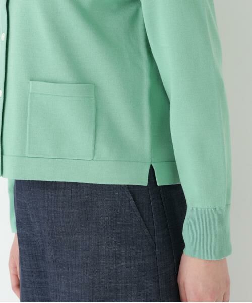 human woman / ヒューマンウーマン ニット・セーター | ◆オーガニックコットン混プレーティングライン入カーディガン | 詳細23