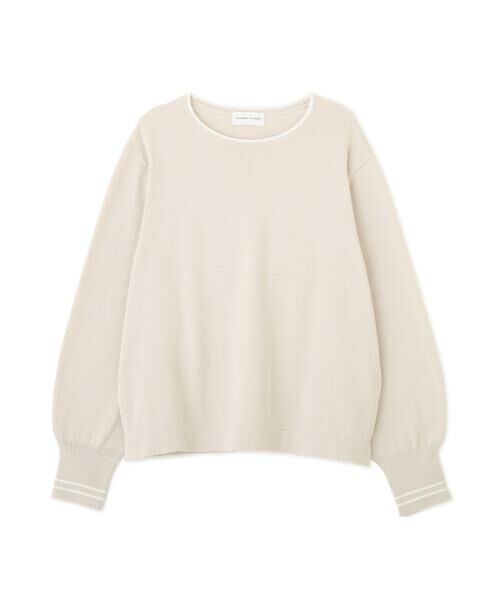 human woman / ヒューマンウーマン ニット・セーター | ◆オーガニックコットン混ライン入プルオーバー | 詳細6