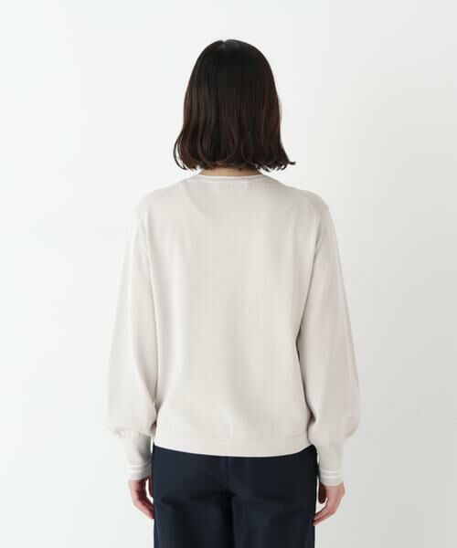 human woman / ヒューマンウーマン ニット・セーター | ◆オーガニックコットン混ライン入プルオーバー | 詳細10