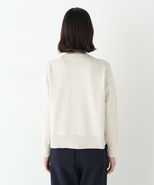 human woman / ヒューマンウーマン ニット・セーター | ◆オーガニックコットン混プレーティング前立フリルプルオーバー | 詳細6