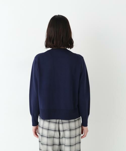 human woman / ヒューマンウーマン ニット・セーター | ◆オーガニックコットン混プレーティング前立フリルプルオーバー | 詳細14