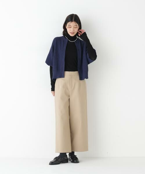 human woman / ヒューマンウーマン ニット・セーター | ◆綿ポリエステルヘリンボーン柄半袖はおり | 詳細2