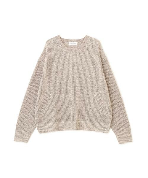 human woman / ヒューマンウーマン ニット・セーター | ◆ネップ入ペーパーヤーン片畦クルーネックプルオーバー | 詳細7