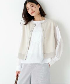 ◆ハイツイストコットン混ジャカードベスト