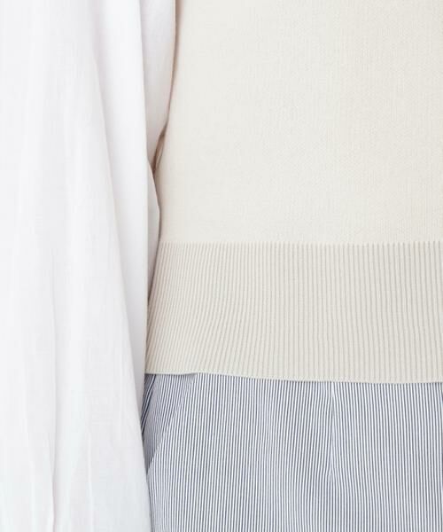 human woman / ヒューマンウーマン ニット・セーター | ◆ハイツイストコットン混ジャカードベスト | 詳細10