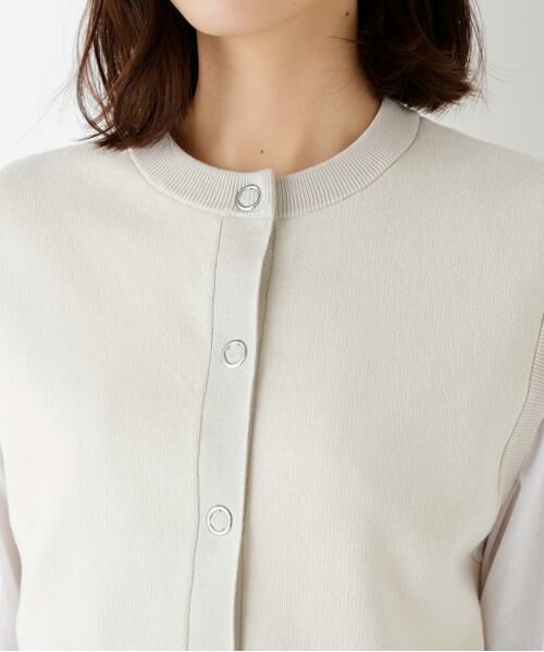 human woman / ヒューマンウーマン ニット・セーター | ◆ハイツイストコットン混ジャカードベスト | 詳細8