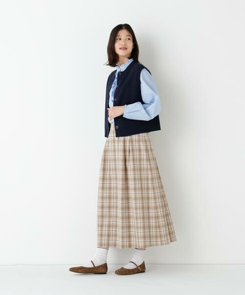 human woman / ヒューマンウーマン ニット・セーター | ◆ハイツイストコットン混ジャカードベスト | 詳細14