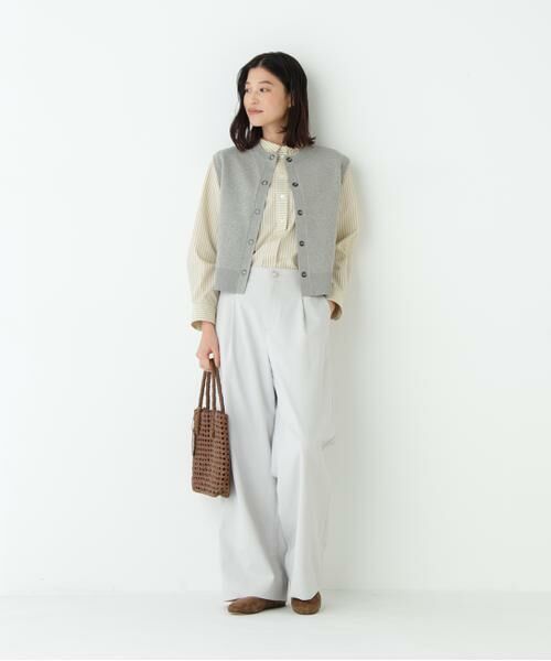 human woman / ヒューマンウーマン ニット・セーター | ◆ハイツイストコットン混ジャカードベスト | 詳細19
