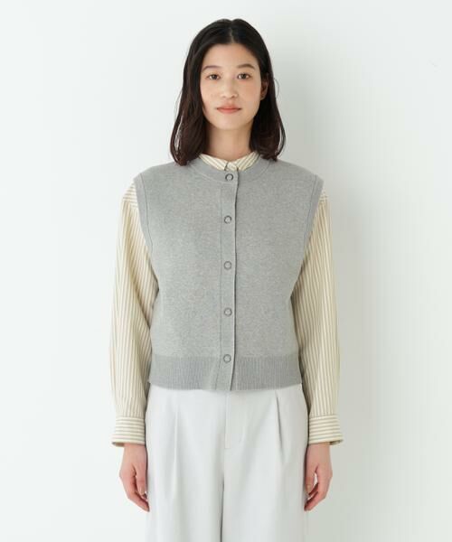 human woman / ヒューマンウーマン ニット・セーター | ◆ハイツイストコットン混ジャカードベスト | 詳細20