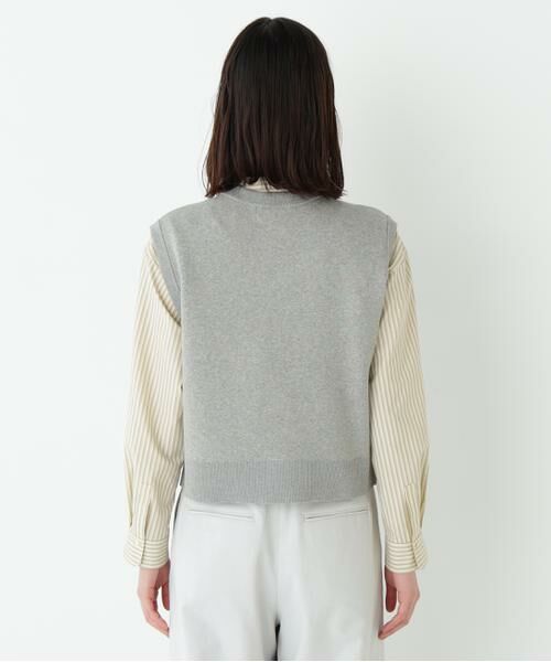 human woman / ヒューマンウーマン ニット・セーター | ◆ハイツイストコットン混ジャカードベスト | 詳細21