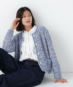 human woman / ヒューマンウーマン アウター | ◆ツィードニットＪＫ