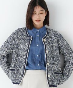 human woman / ヒューマンウーマン アウター | ◆ツィードニットＪＫ