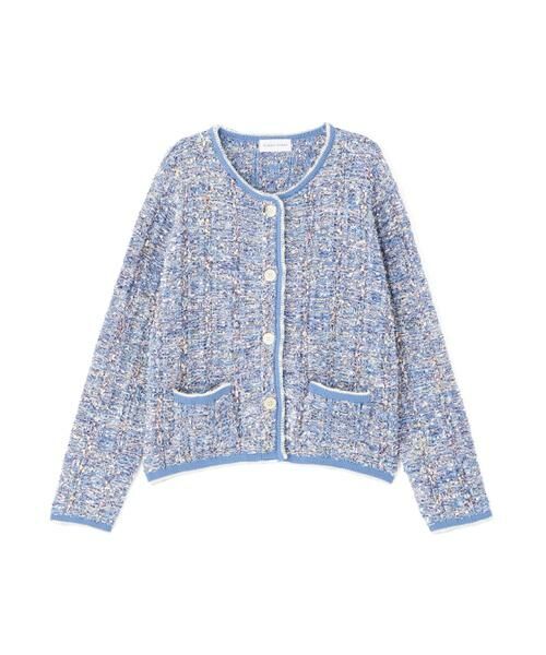 human woman / ヒューマンウーマン アウター | ◆ツィードニットＪＫ | 詳細1